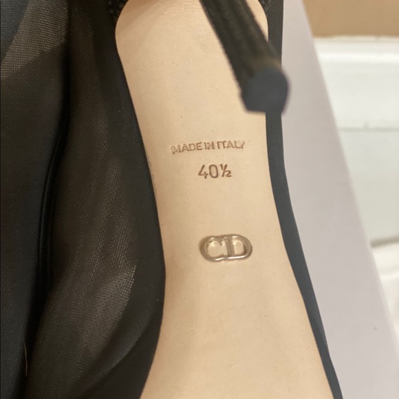 NWB Dior Black Mesh and Satin Chiffon Flower Peep Toe Platform Pumps Size 40.5 - Picture 2 of 9